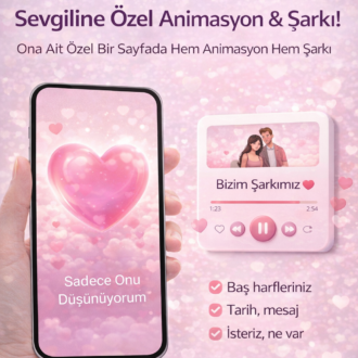 Sevgiline Özel Hem Şarkı Hem Animasyon Paketi